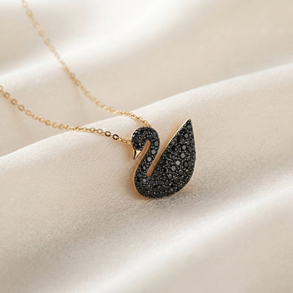 Midnight Swan Pendent