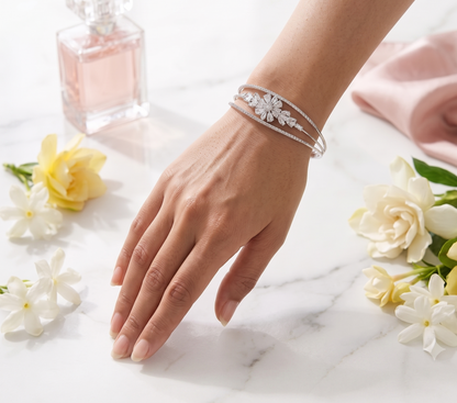 Silver Luxe Bangle